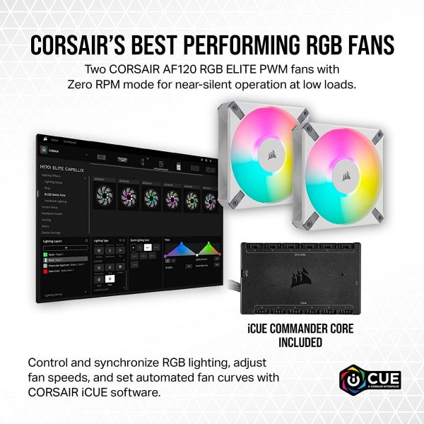 Водяне охолодження Corsair iCUE H100i Elite Capellix XT White Liquid CPU Cooler (CW-9060072-WW)