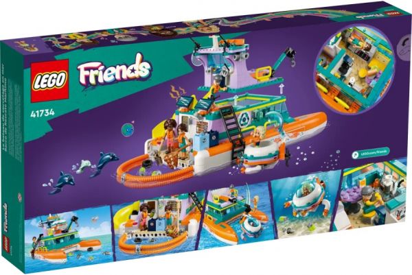 Блоковий конструктор LEGO Friends Човен морської рятувальної бригади (41734)