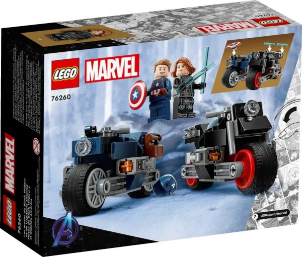 Блоковий конструктор LEGO Marvel Мотоцикли Чорної Вдови й Капітана Америки (76260)