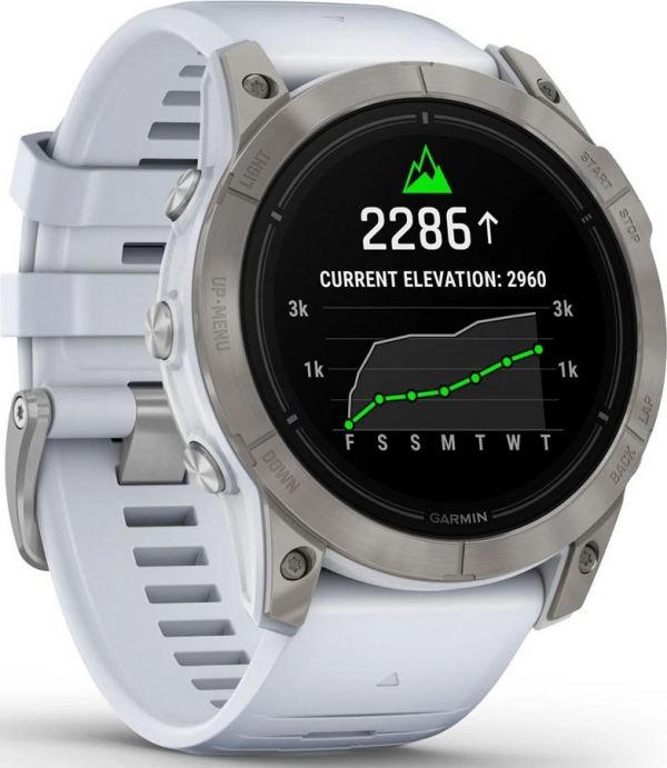 Смарт-годинник Garmin Epix Pro Gen 2 Sapphire 51mm Titanium w. Whitestone Band (010-02804-10/11)