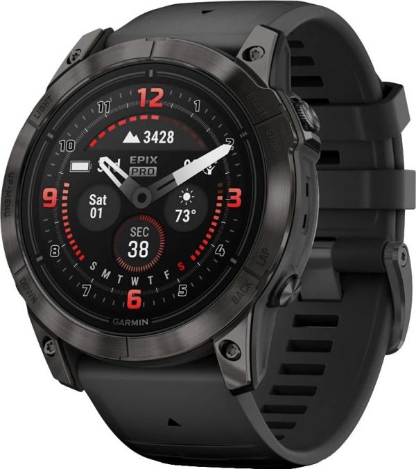 Смарт-часы  Garmin Epix Pro Gen 2 Sapphire 51mm Carbon G. DLC Tit.(010-02804-00/01)