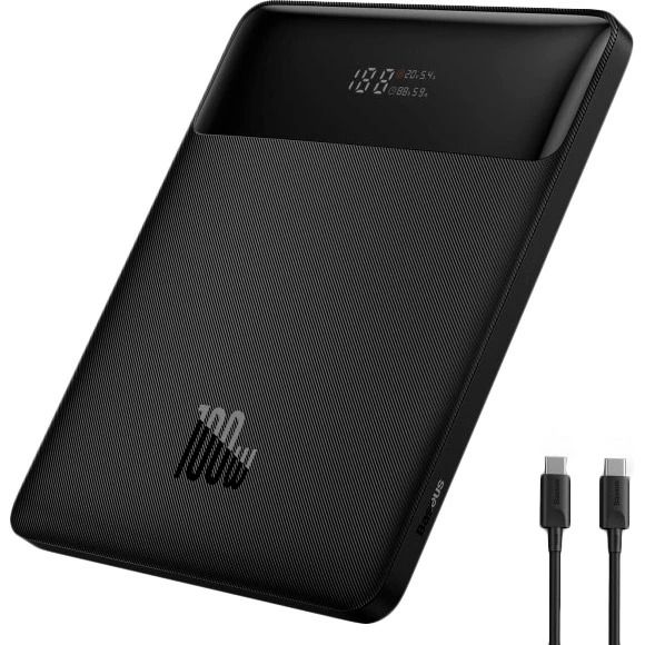 Зовнішній акумулятор Baseus Blade Digital Display 100W 20000mAh Black (PPDGL-01)