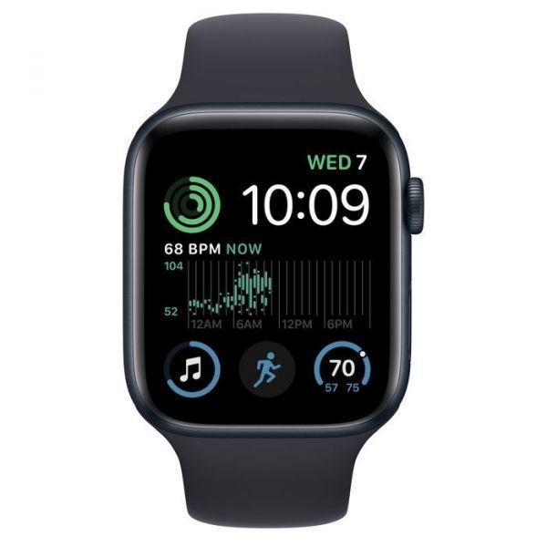 Apple Watch SE 2 GPS + Cellular 40mm Midnight Aluminum Case with Midnight Sport Band (MNPL3)