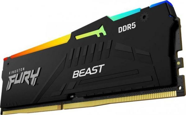 Модуль пам`яті DDR5 2x16GB/5200 Kingston Fury Beast RGB Black (KF552C40BBAK2-32)