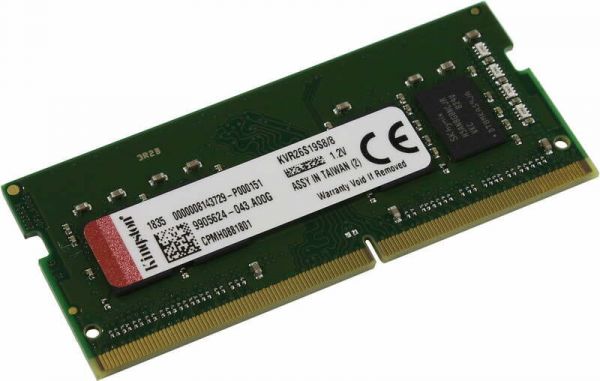 Модуль пам`ятi SO-DIMM 8GB/2666 DDR4 Kingston (KVR26S19S8/8)