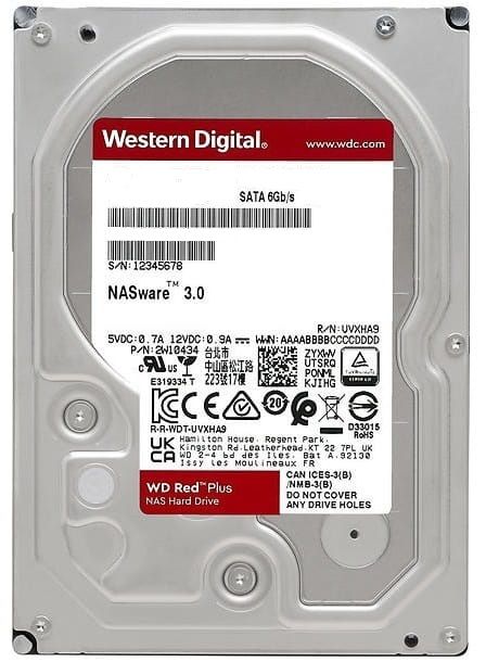 Накопичувач HDD SATA 4.0TB WD Red Plus 5400rpm 256MB (WD40EFPX)