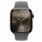 Apple Watch Series 10 GPS + Cellular 46mm Natural Titanium Case Stone Grey Sport Band - S/M (MWY93)