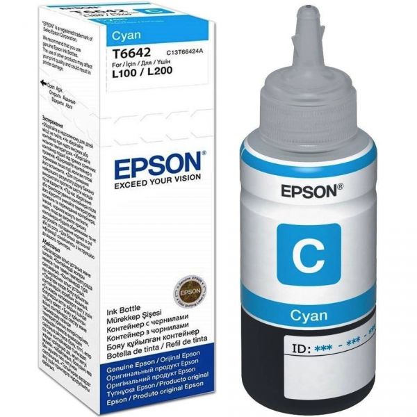 Чорнило Epson (C13T66424A) для L200 (Cyan) 70 г