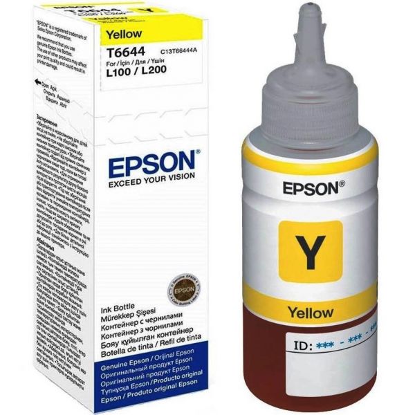 Чорнило Epson (C13T66444A) для L100/L200 (Yellow) 70 г