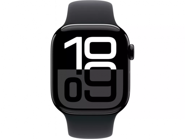 Apple Watch Series 10 GPS + Cellular 42mm Jet Black Alu. Case w. Black Sport Band - S/M (MWX63)