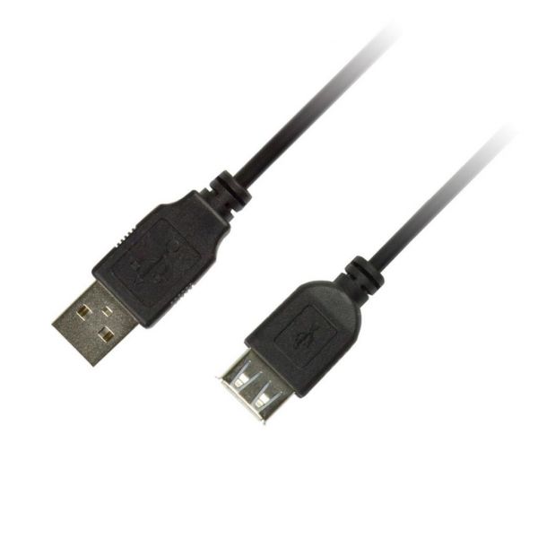 Кабель подовжувач Piko (1283126474125) USB 2.0 AM-AF, 1.8м, Black