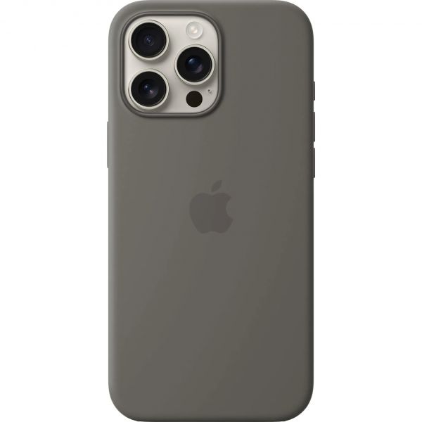 Чехол iPhone 16 Pro Max Silicone Case with MagSafe /stone gray/