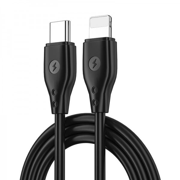 Кабель WIWU Pioneer Series Cable, 30W (Wi-C002) USB-C to Lightning 1м, Black