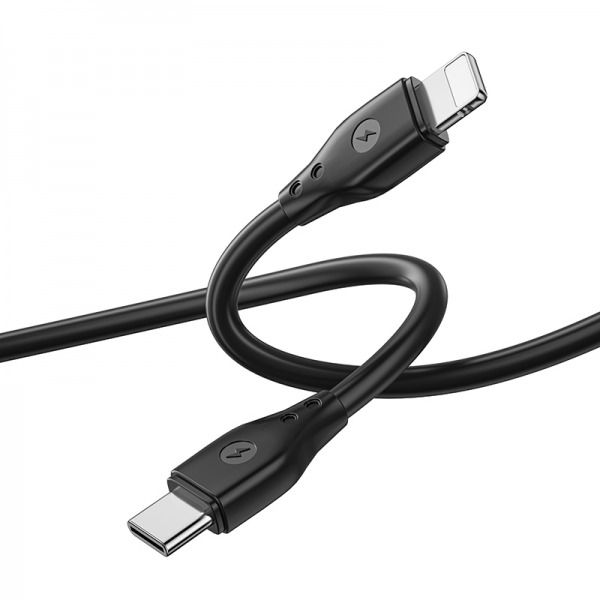 Кабель WIWU Pioneer Series Cable, 30W (Wi-C002) USB-C to Lightning 1м, Black