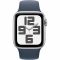 Apple Watch SE 2 GPS 40mm Silver Aluminium Case with Storm Blue Sport Band S/M (MRE13)